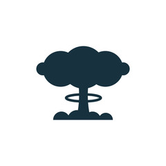 Bomb atom cloud icon
