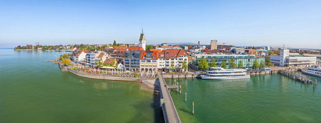 Panoramic cityscape of Friedrichshafen, Baden-Wurttemberg, Germany