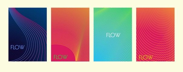 Abstract color lines background. Minimalist vector covers design. Elements for card, website, wallpaper, presentation.