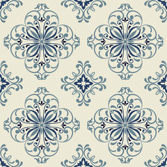 Tracery patchwork pattern from Moroccan tiles, ornaments. Can be used for wallpaper, pattern fills, web page background, surface textures. Vintage elements for design in Victorian style.