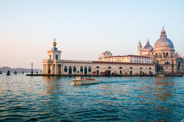 Fototapeta na wymiar Grand Canal and Maria della Salute church, Venice, Italy