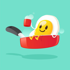 Good morning, Smile for sweet breakfast, Vector illustration
