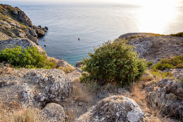 Fototapeta na wymiar bay of the Black Sea in the Crimea