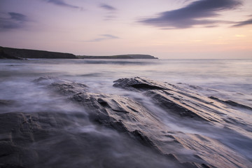 Sunset at Trevone Bay, Cornwall