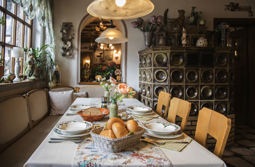 dinner table in cafe, Germany
