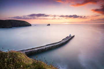 Naklejka premium Sunset at Portreath, Cornwall
