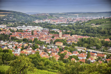 Fototapeta na wymiar panoramic view of old town Wurzburg, Bavaria