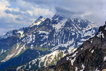mountain peaks of the Caucasus mountains