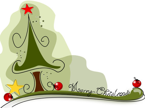 Weihnachtskarte mit Text
