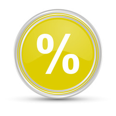 Gelber Button - Prozent - Rabatt