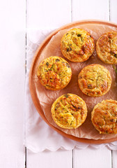 Courgette frittatas on board
