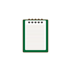Notepad notebook paper isolated vector