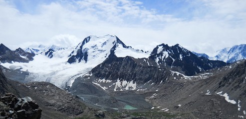 view of the main ridge of the Terskey Alatau mountain range, Tian Shan, Kyrgyzstan