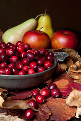Apples and cranberries