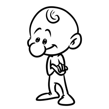 Character minimalism man smile cartoon illustration isolated image