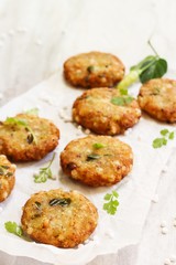 Sabudana Vada / Sago Tapioca pearl fritters - Indian Navratri fasting  food