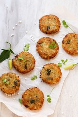 Sabudana Vada / Sago Tapioca pearl fritters - Indian Navratri fasting  food