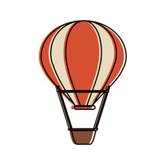 hot air balloon icon image vector illustration design