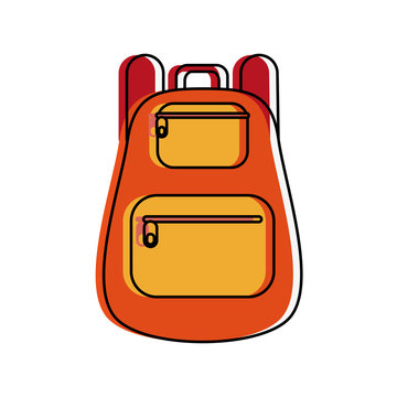 school backpack icon image vector illustration design
