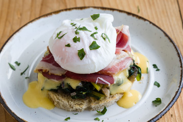 rustic eggs benedict