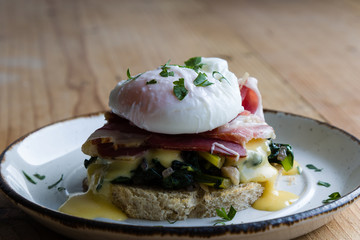 rustic eggs benedict