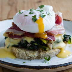 rustic eggs benedict