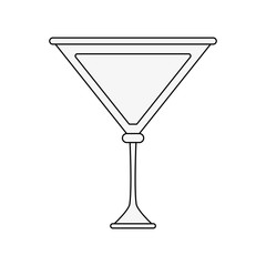 cocktail with lemon garnish icon image vector illustration design