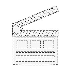 clapperboard cinema icon image vector illustration design