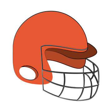 helmet baseball related icon image vector illustration design 
