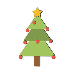 tree christmas related icon image vector illustration design 