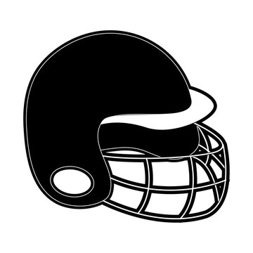 helmet baseball related icon image vector illustration design  black and white
