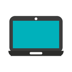 laptop with blank screen icon image vector illustration design 