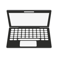 laptop with blank screen icon image vector illustration design 