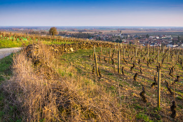 Obraz premium village bourguignon en hiver