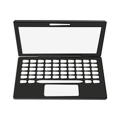 laptop with blank screen icon image vector illustration design 