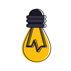 lit lightbulb icon image vector illustration design 