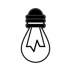 regular lightbulb icon image vector illustration design  black and white