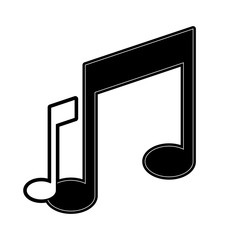 music notes icon image vector illustration design  black and white