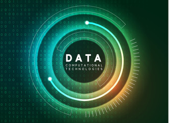 Holographic technological infographic. Big data visualization. Vector illustration