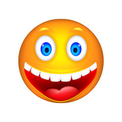 Smiley. 3D Vector Illustration.