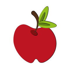apple fruit icon image vector illustration design