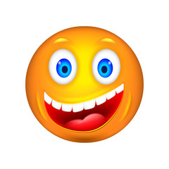 Smiley. 3D Vector Illustration.