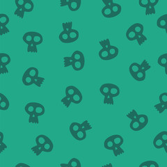Day of the dead skull skeleton seamless pattern
