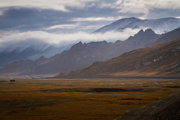 Fototapeta na wymiar Tourgart Pass in the Tian Shan mountains of Kyrgyzstan
