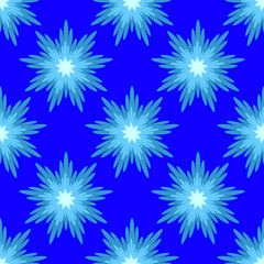 Blue chrysanthemum pattern on a blue background