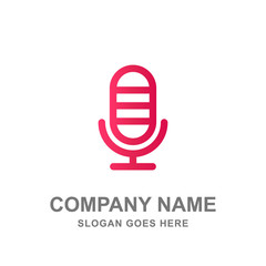 Microphone Music Sing Logo Vector 