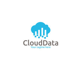 Obraz premium Cloud Data Logo