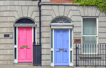 Fototapeta na wymiar Georgian Doors in Dublin city