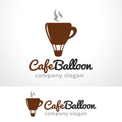 Cafe Ballon Logo Template Design Vector, Emblem, Design Concept, Creative Symbol, Icon