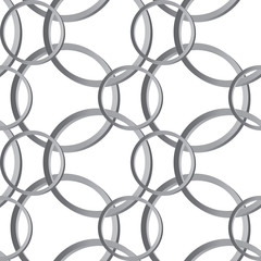 silver rings. Geometric seamless pattern,texture. Vector illustration.